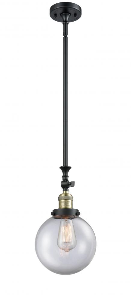Beacon - 1 Light - 8 inch - Black Antique Brass - Stem Hung - Mini Pendant