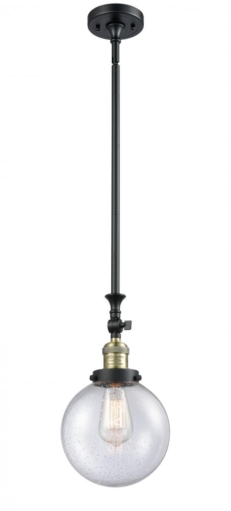 Beacon - 1 Light - 8 inch - Black Antique Brass - Stem Hung - Mini Pendant