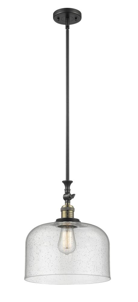 Bell - 1 Light - 12 inch - Black Antique Brass - Stem Hung - Mini Pendant