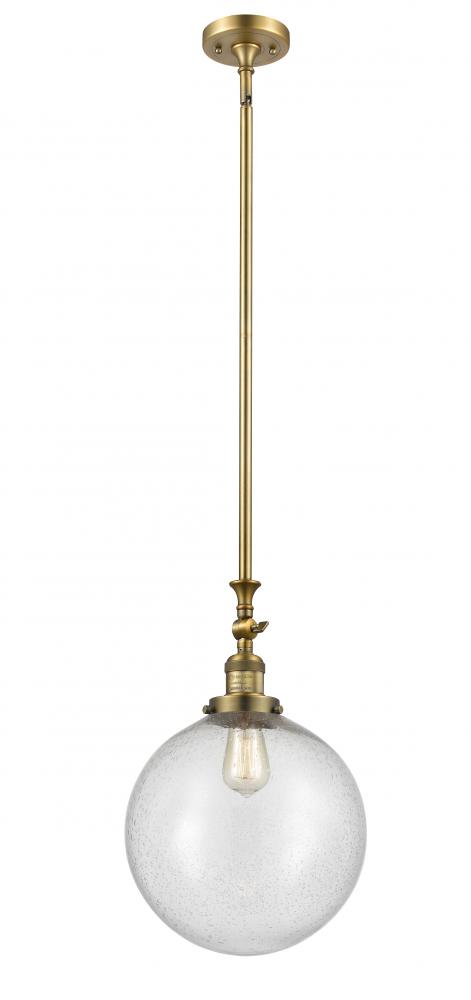 Beacon - 1 Light - 12 inch - Brushed Brass - Stem Hung - Mini Pendant