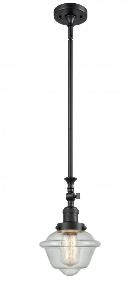 Oxford - 1 Light - 7 inch - Matte Black - Stem Hung - Mini Pendant