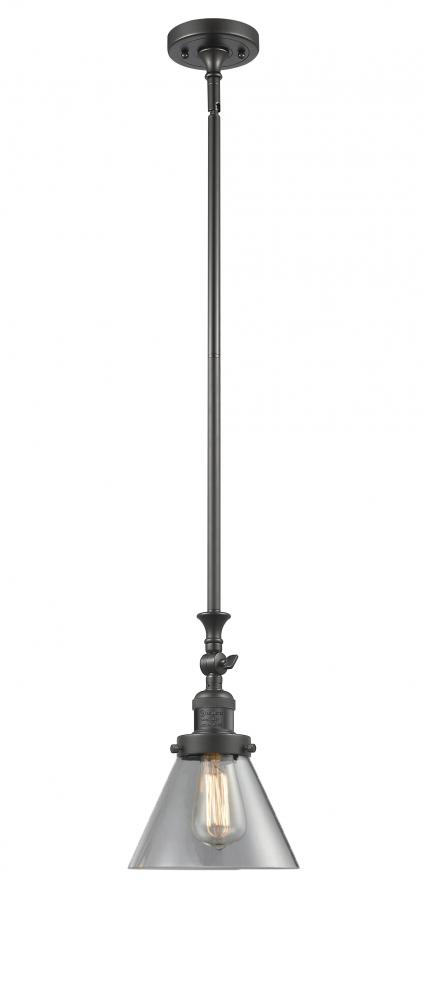 Cone - 1 Light - 8 inch - Oil Rubbed Bronze - Stem Hung - Mini Pendant