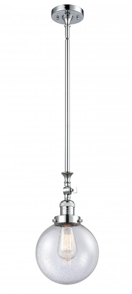 Beacon - 1 Light - 8 inch - Polished Chrome - Stem Hung - Mini Pendant