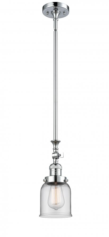 Bell - 1 Light - 5 inch - Polished Chrome - Stem Hung - Mini Pendant