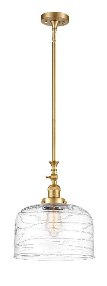 Bell - 1 Light - 12 inch - Satin Gold - Stem Hung - Mini Pendant