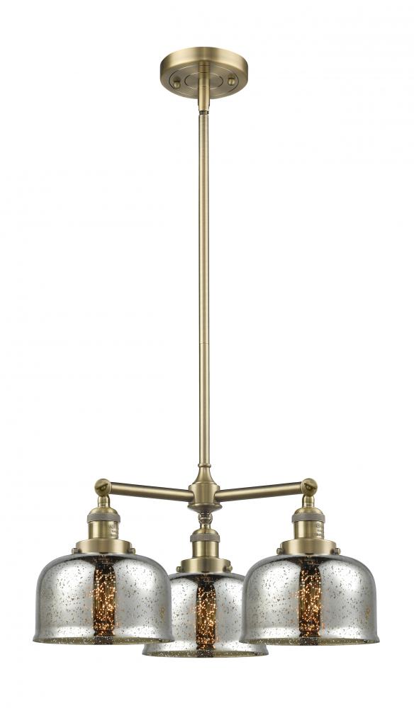 Bell - 3 Light - 22 inch - Antique Brass - Stem Hung - Chandelier