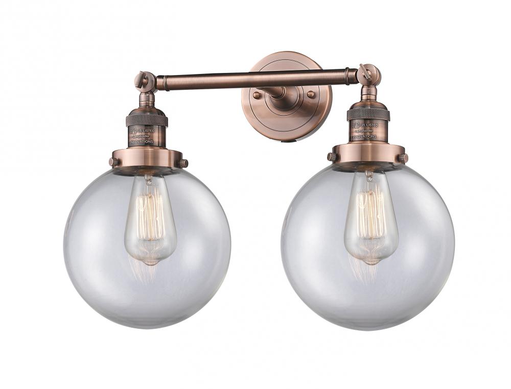 Beacon - 2 Light - 19 inch - Antique Copper - Bath Vanity Light