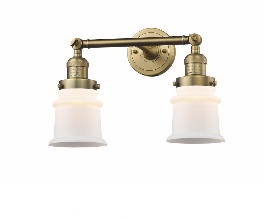 Canton - 2 Light - 17 inch - Brushed Brass - Bath Vanity Light