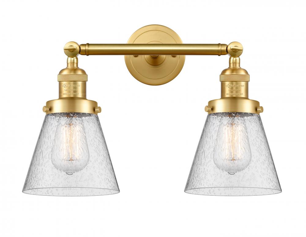 Cone - 2 Light - 16 inch - Satin Gold - Bath Vanity Light