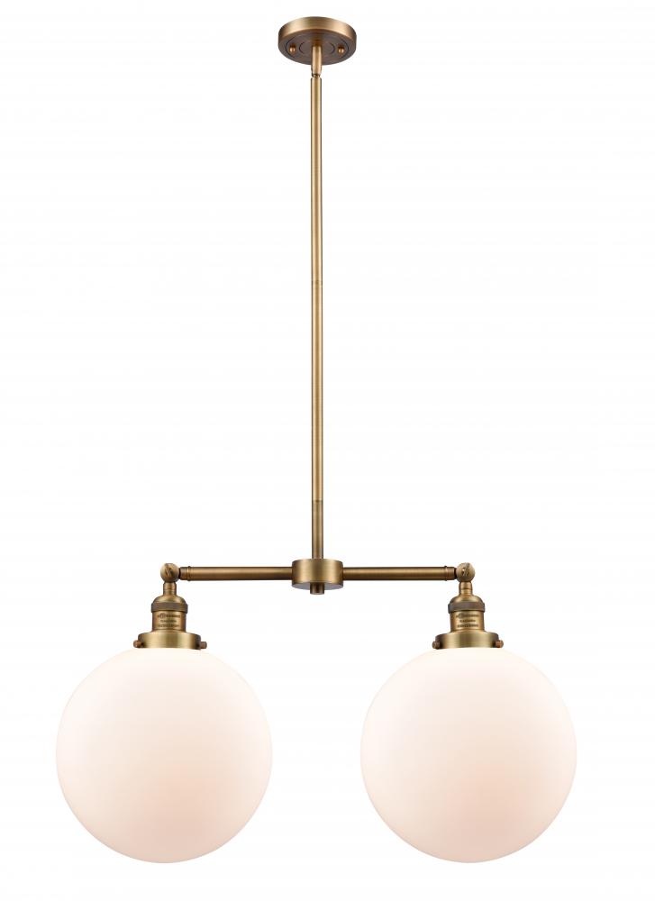 Beacon - 2 Light - 27 inch - Brushed Brass - Stem Hung - Island Light