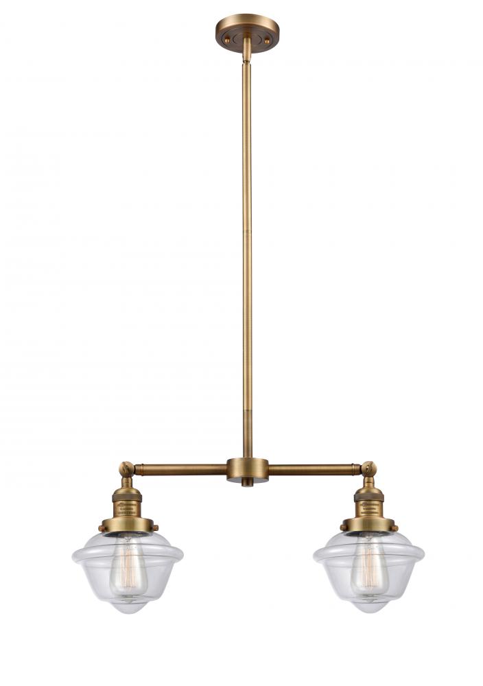 Oxford - 2 Light - 24 inch - Brushed Brass - Stem Hung - Island Light