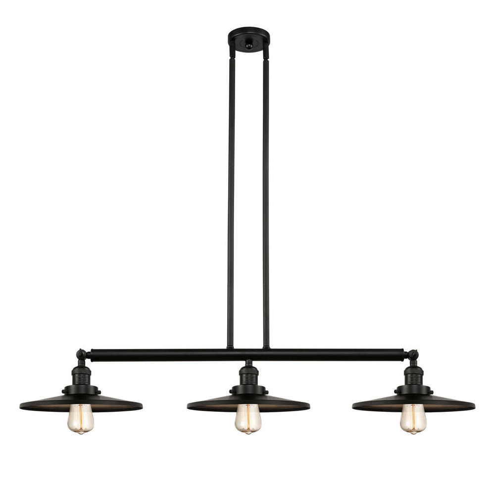 Appalachian - 3 Light - 45 inch - Matte Black - Stem Hung - Island Light