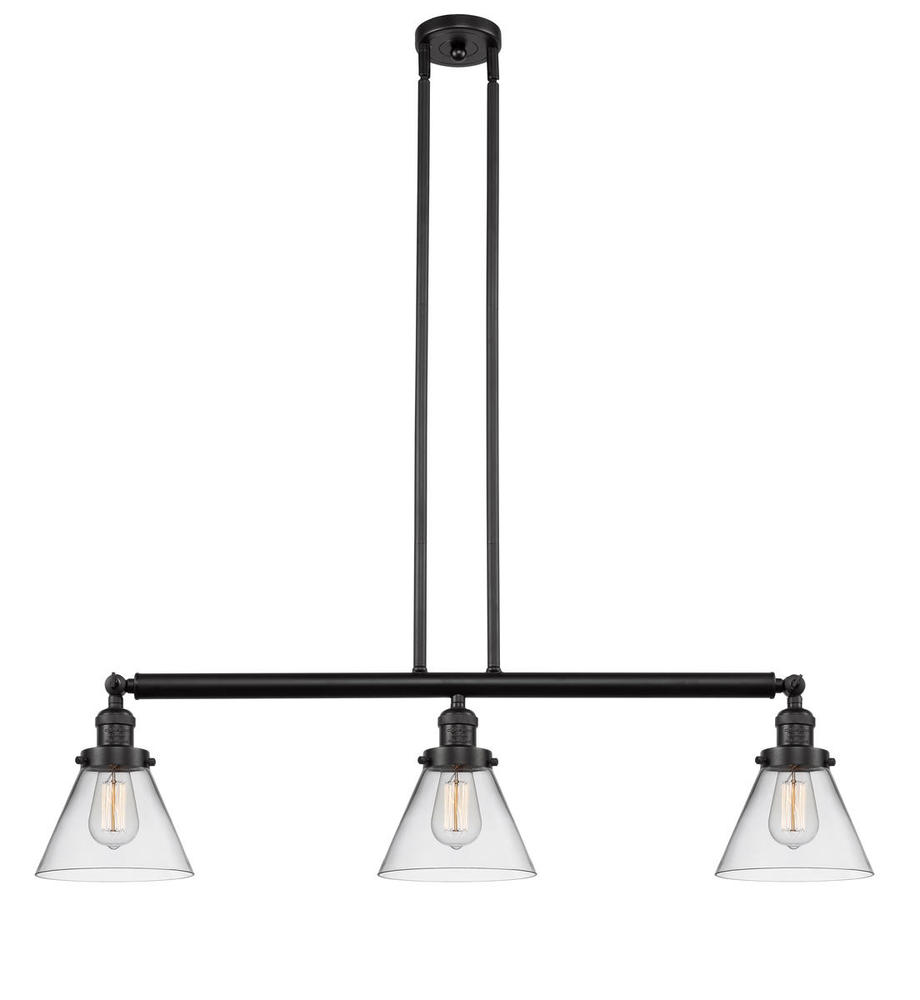 Cone - 3 Light - 40 inch - Oil Rubbed Bronze - Stem Hung - Island Light