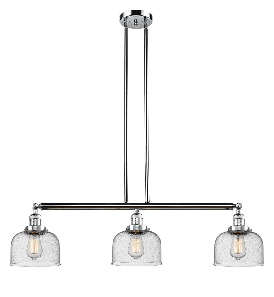 Bell - 3 Light - 41 inch - Polished Chrome - Stem Hung - Island Light