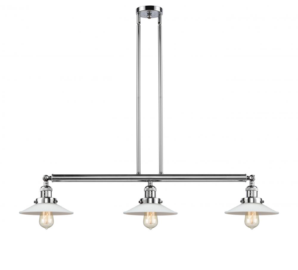 Halophane - 3 Light - 41 inch - Polished Nickel - Stem Hung - Island Light