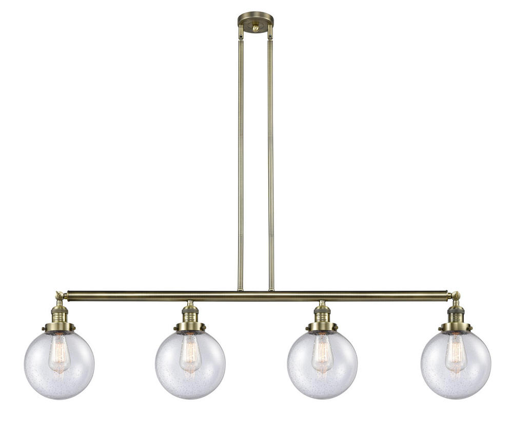 Beacon - 4 Light - 53 inch - Antique Brass - Stem Hung - Island Light