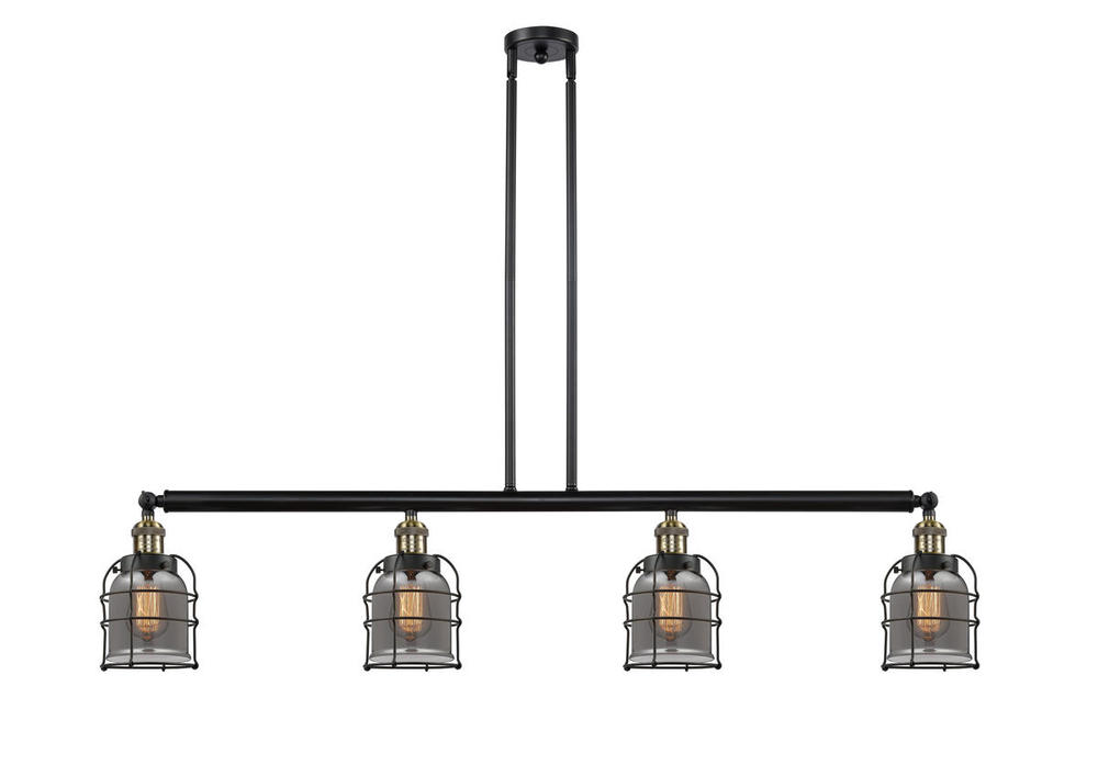 Bell Cage - 4 Light - 50 inch - Black Antique Brass - Stem Hung - Island Light