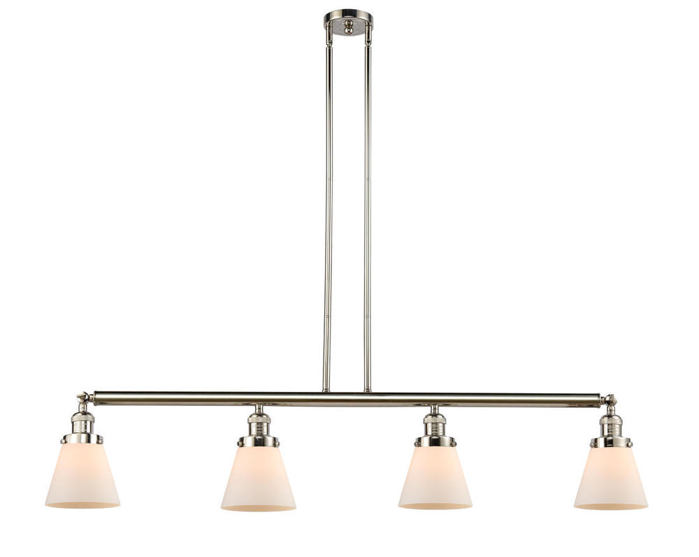 Cone - 4 Light - 51 inch - Polished Nickel - Stem Hung - Island Light