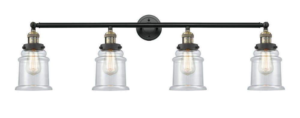 Canton - 4 Light - 42 inch - Black Antique Brass - Bath Vanity Light