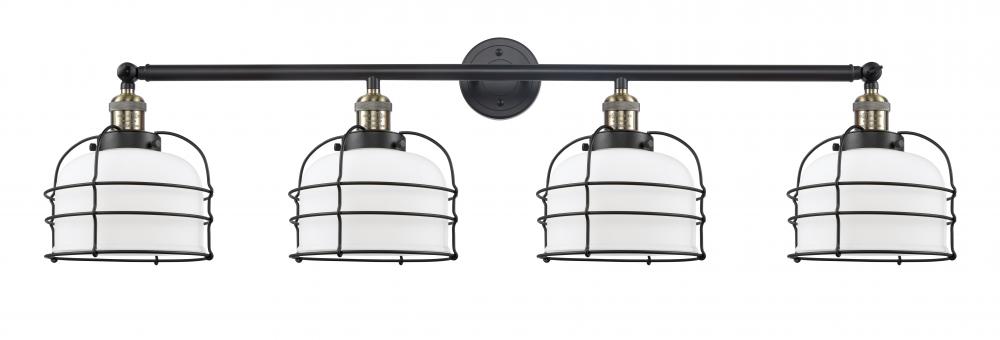 Bell Cage - 4 Light - 44 inch - Black Antique Brass - Bath Vanity Light