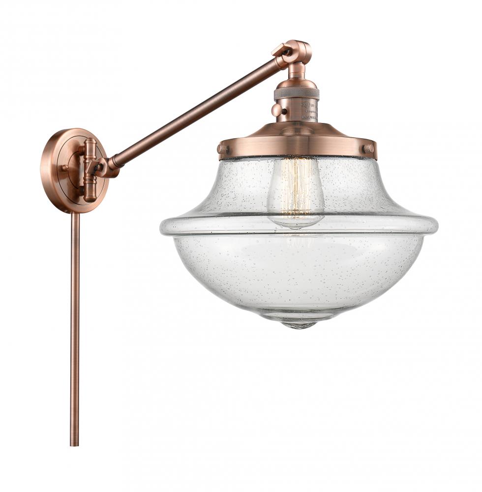 Oxford - 1 Light - 12 inch - Antique Copper - Swing Arm
