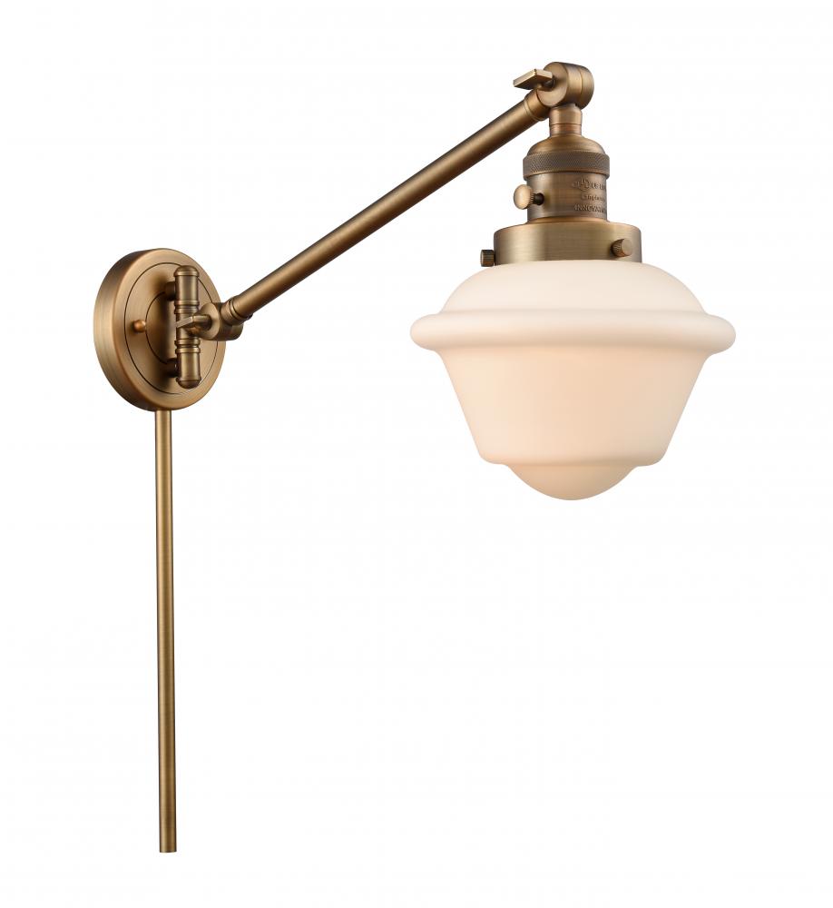 Oxford - 1 Light - 8 inch - Brushed Brass - Swing Arm