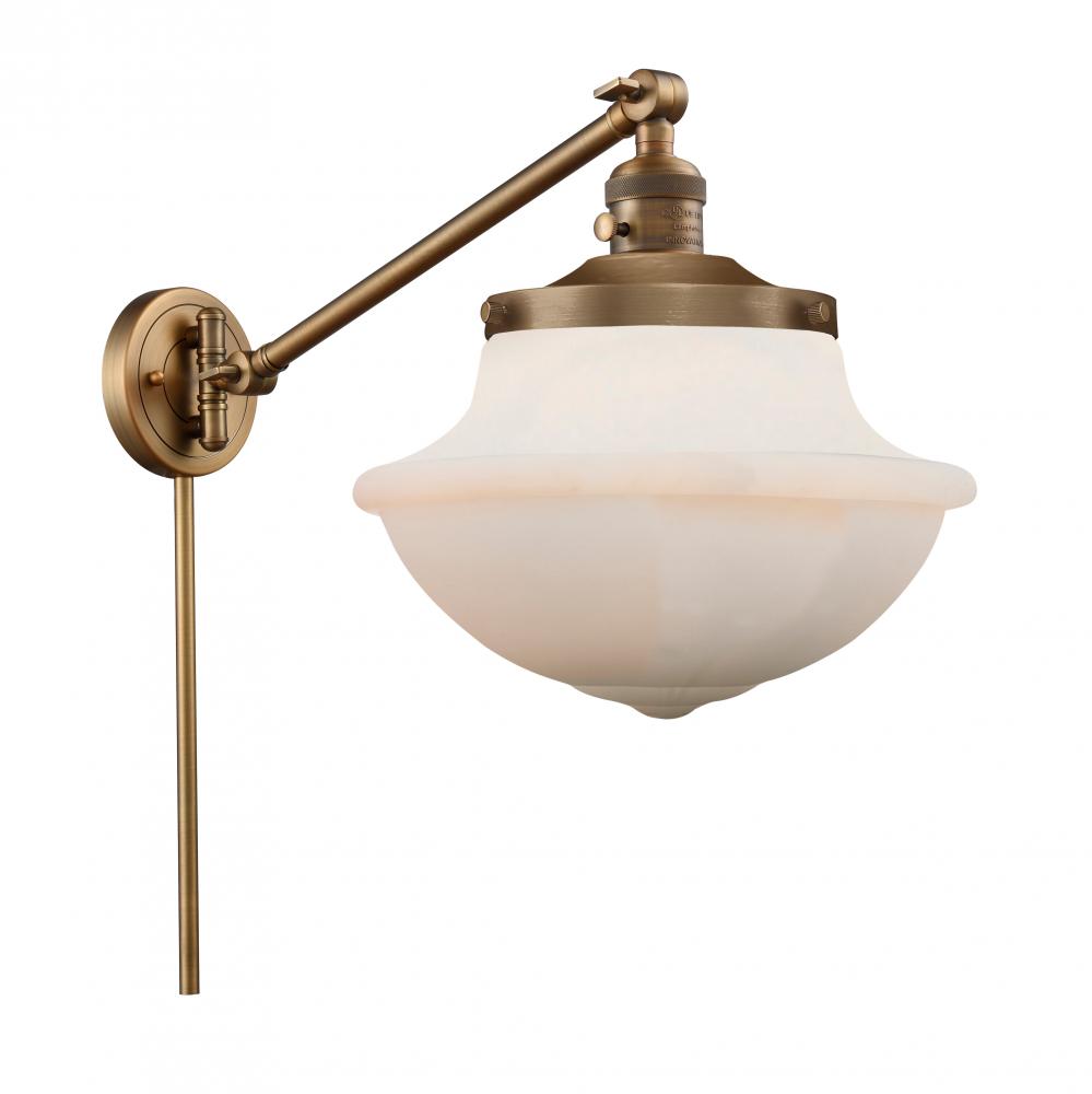 Oxford - 1 Light - 12 inch - Brushed Brass - Swing Arm