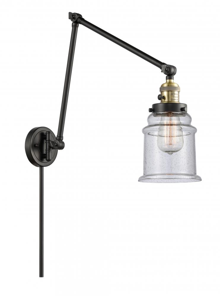 Canton - 1 Light - 6 inch - Black Antique Brass - Swing Arm