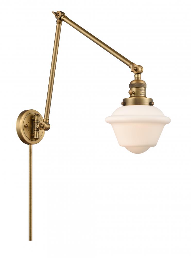Oxford - 1 Light - 8 inch - Brushed Brass - Swing Arm