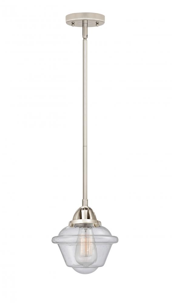 Oxford - 1 Light - 8 inch - Polished Nickel - Cord hung - Mini Pendant