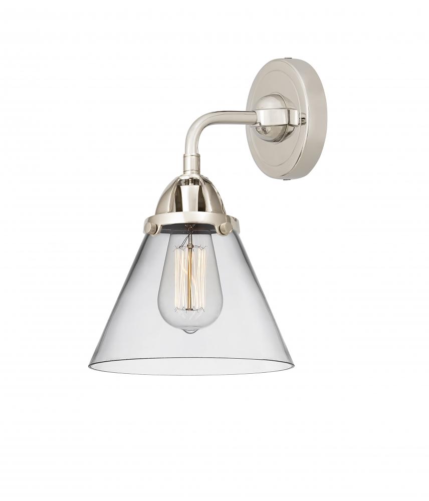 Cone - 1 Light - 8 inch - Polished Nickel - Sconce