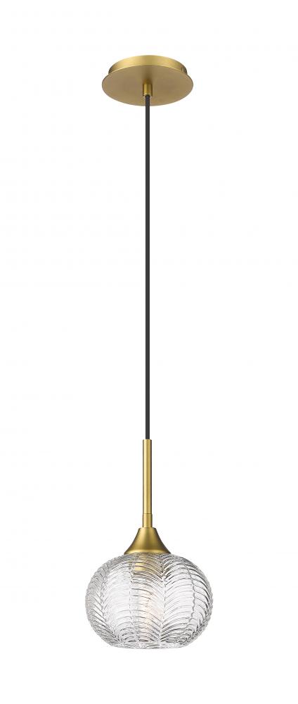 Berkshire - 1 Light - 7 inch - Brushed Brass - Cord Hung - Pendant