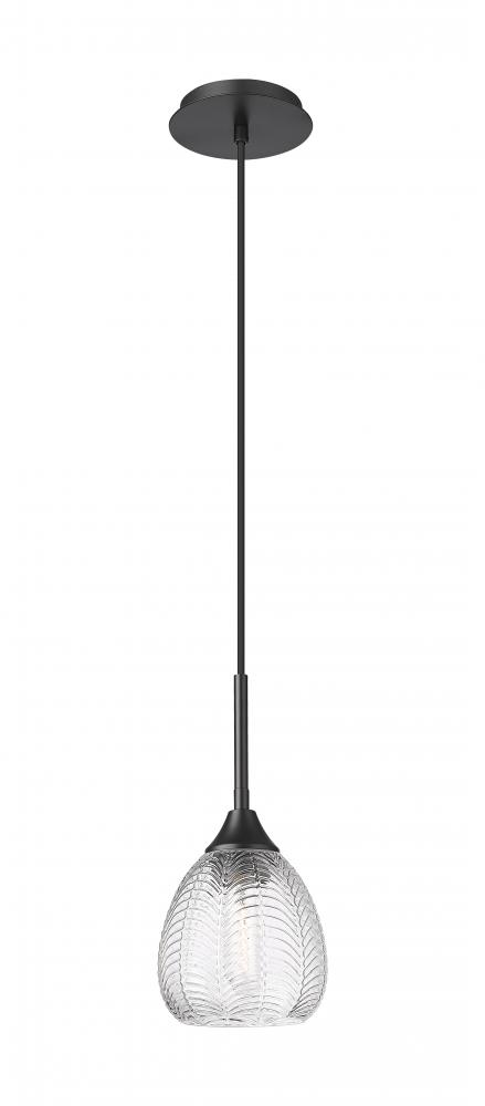 Berkshire - 1 Light - 6 inch - Matte Black - Cord Hung - Pendant