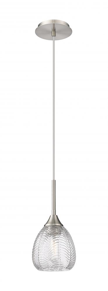 Berkshire - 1 Light - 6 inch - Brushed Satin Nickel - Cord Hung - Pendant