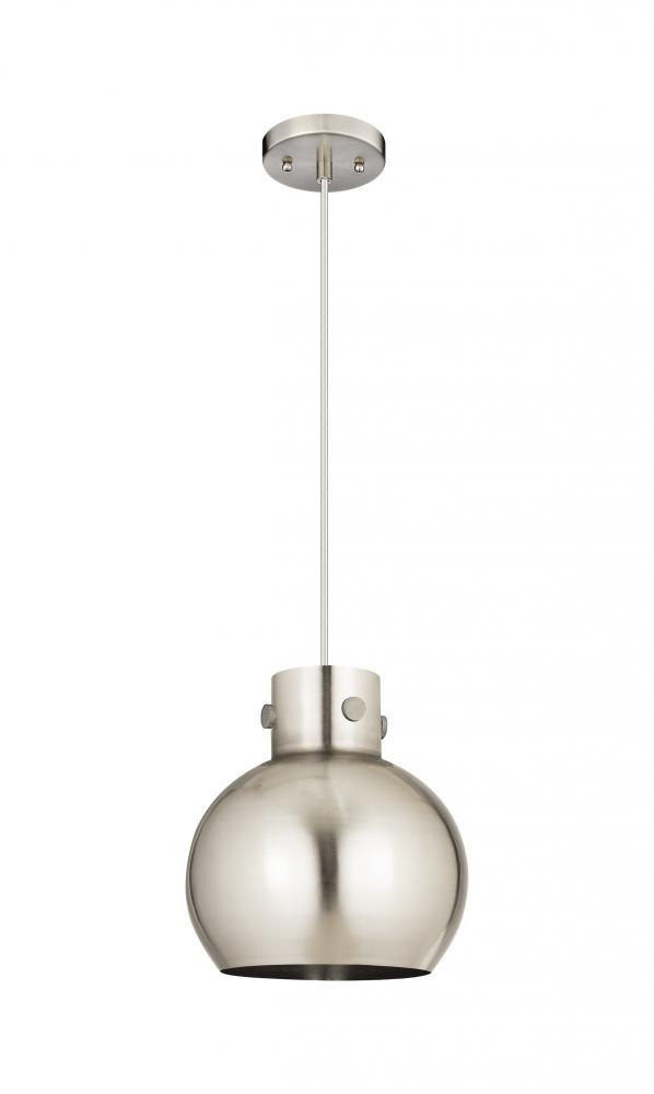 Newton Sphere - 1 Light - 10 inch - Satin Nickel - Cord hung - Pendant