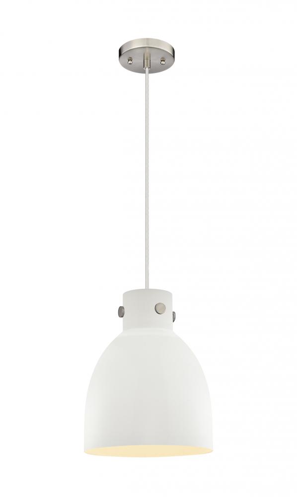 Newton Sphere - 1 Light - 10 inch - Satin Nickel - Cord hung - Pendant