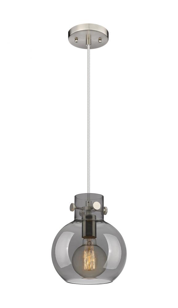 Newton Sphere - 1 Light - 8 inch - Brushed Satin Nickel - Cord hung - Mini Pendant