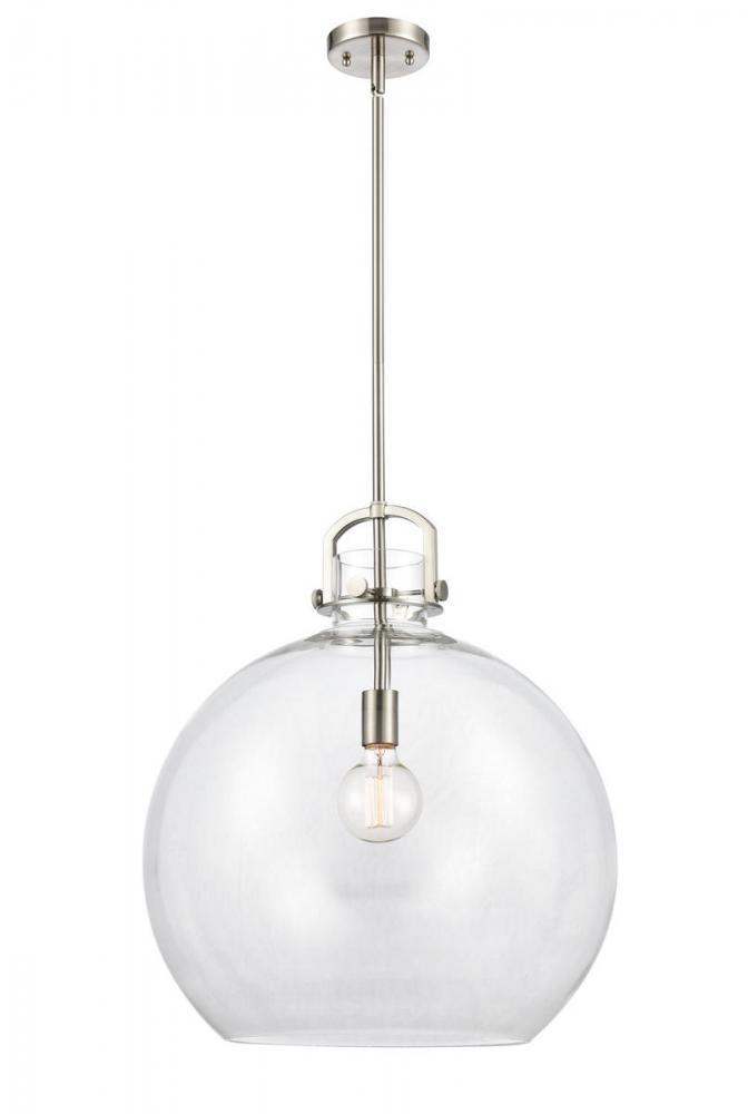 Newton Sphere - 1 Light - 18 inch - Brushed Satin Nickel - Cord hung - Pendant