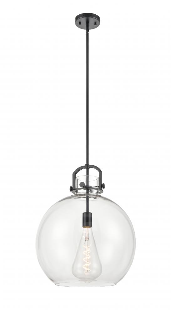 Newton Sphere - 1 Light - 16 inch - Matte Black - Multi Pendant