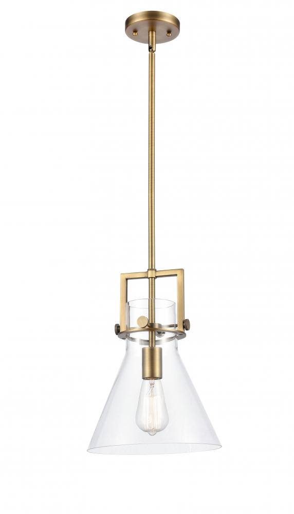 Newton Cone - 1 Light - 10 inch - Brushed Brass - Multi Pendant