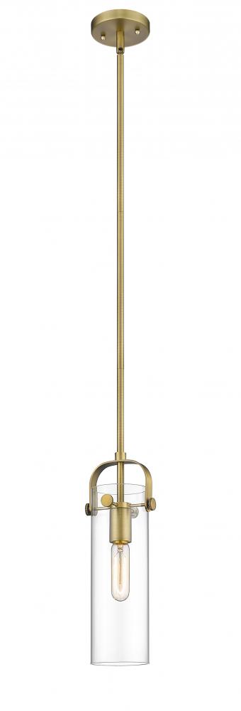 Pilaster II Cylinder - 1 Light - 5 inch - Brushed Brass - Pendant