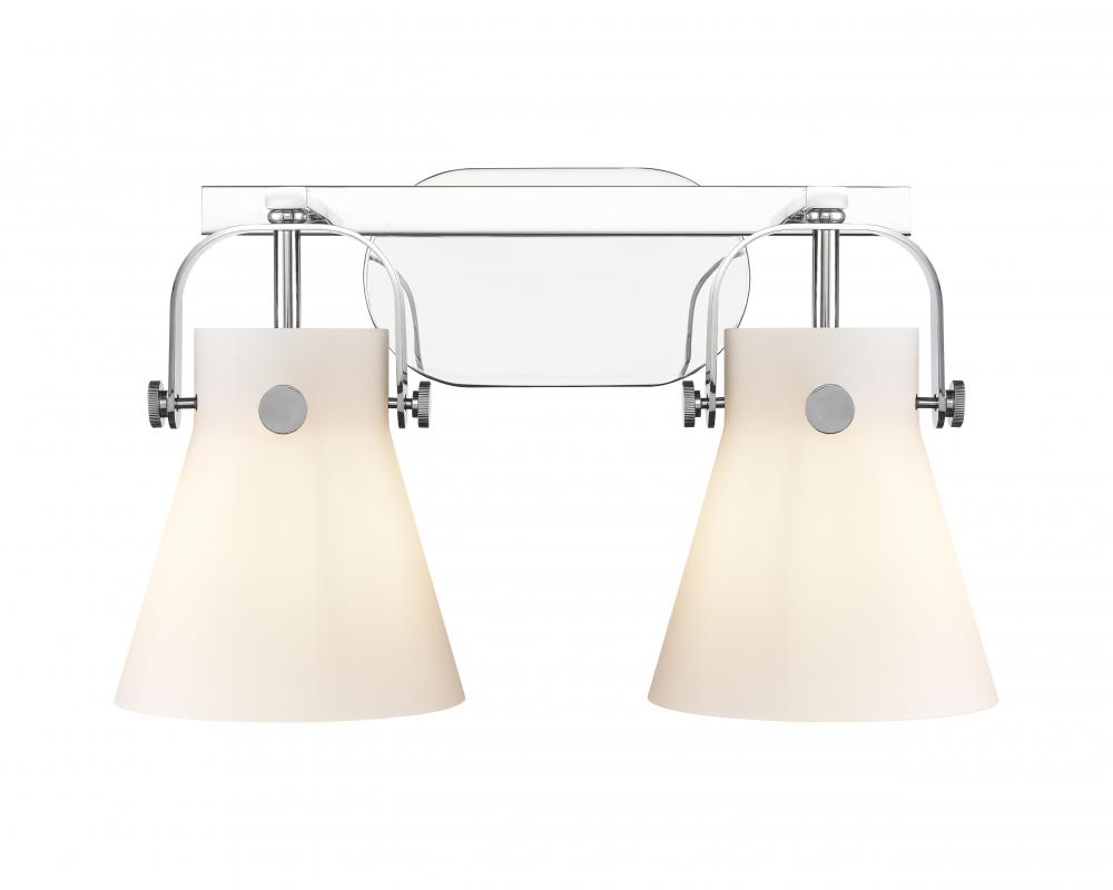 Pilaster II Cone - 2 Light - 17 inch - Polished Chrome - Bath Vanity Light