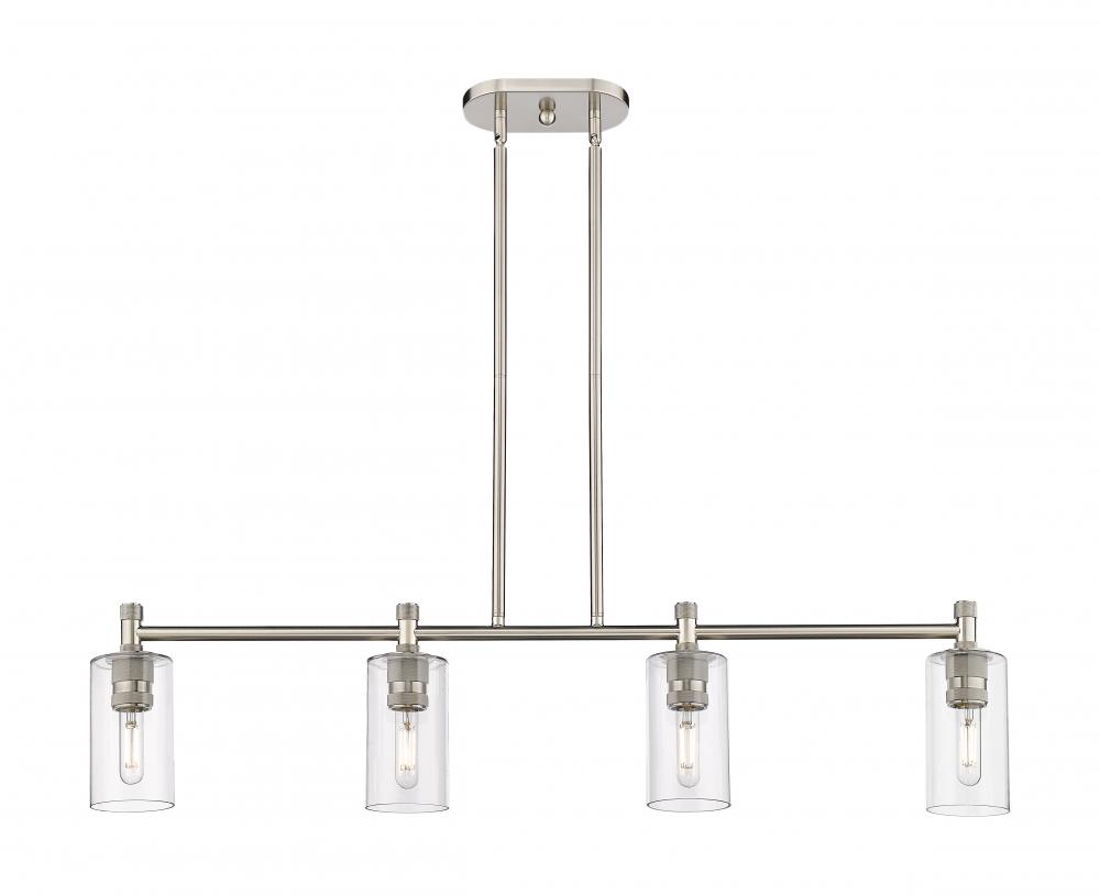 Crown Point - 4 Light - 44 inch - Satin Nickel - Island Light