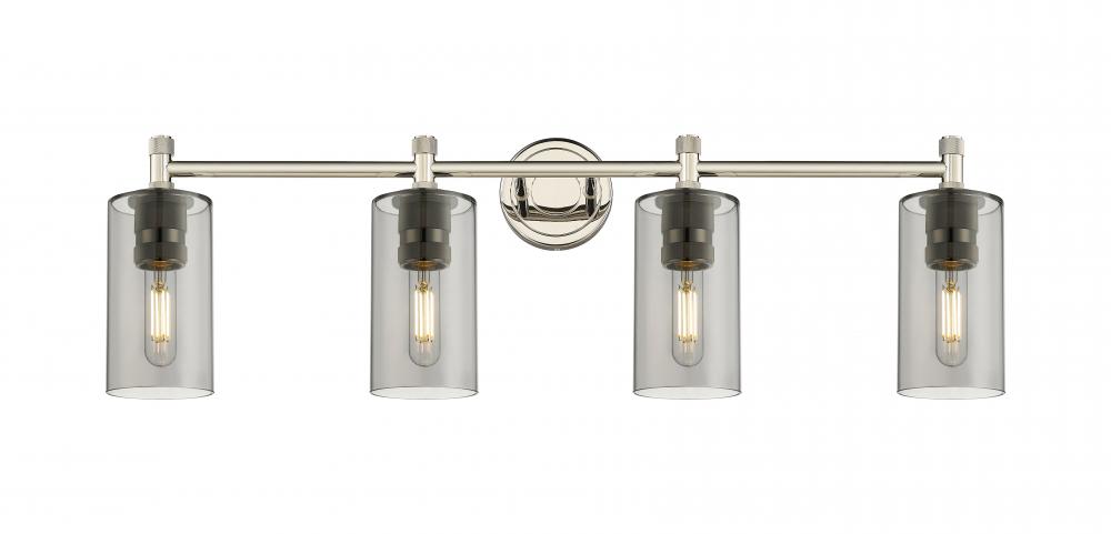 Crown Point - 4 Light - 34 inch - Polished Nickel - Bath Vanity Light