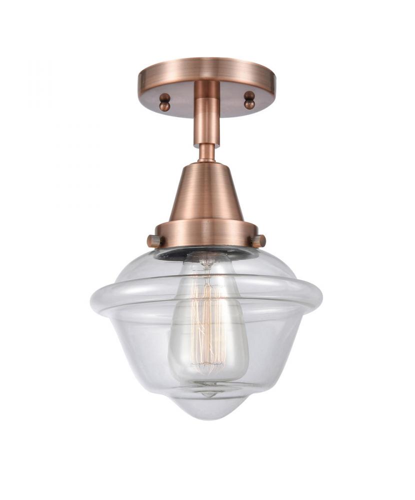 Oxford - 1 Light - 8 inch - Antique Copper - Flush Mount