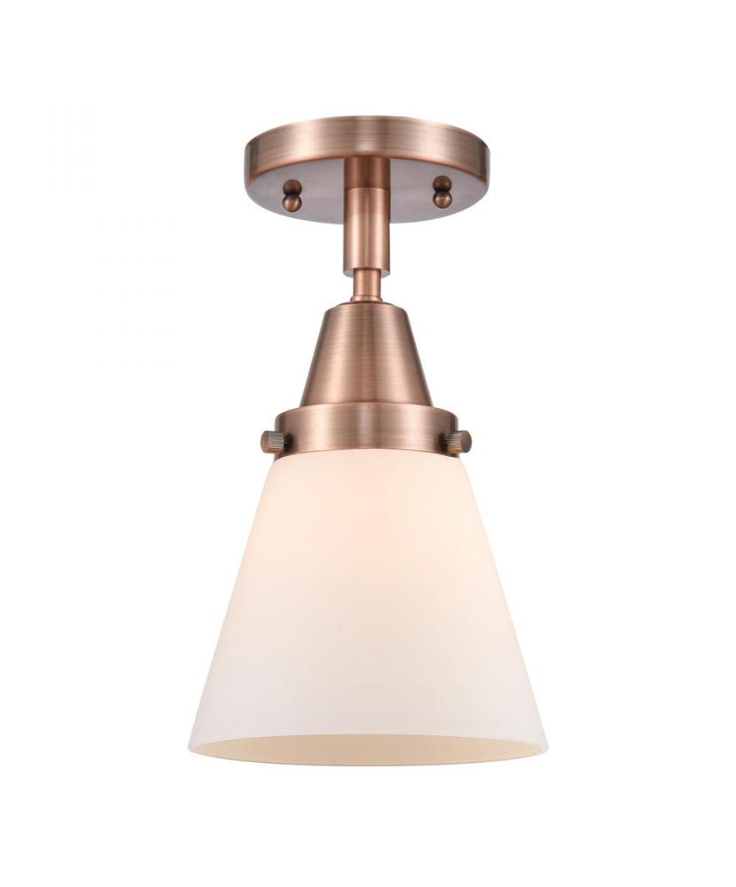 Cone - 1 Light - 6 inch - Antique Copper - Flush Mount