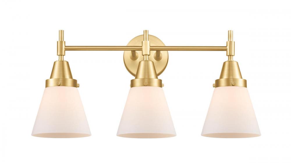 Cone - 3 Light - 24 inch - Satin Gold - Bath Vanity Light