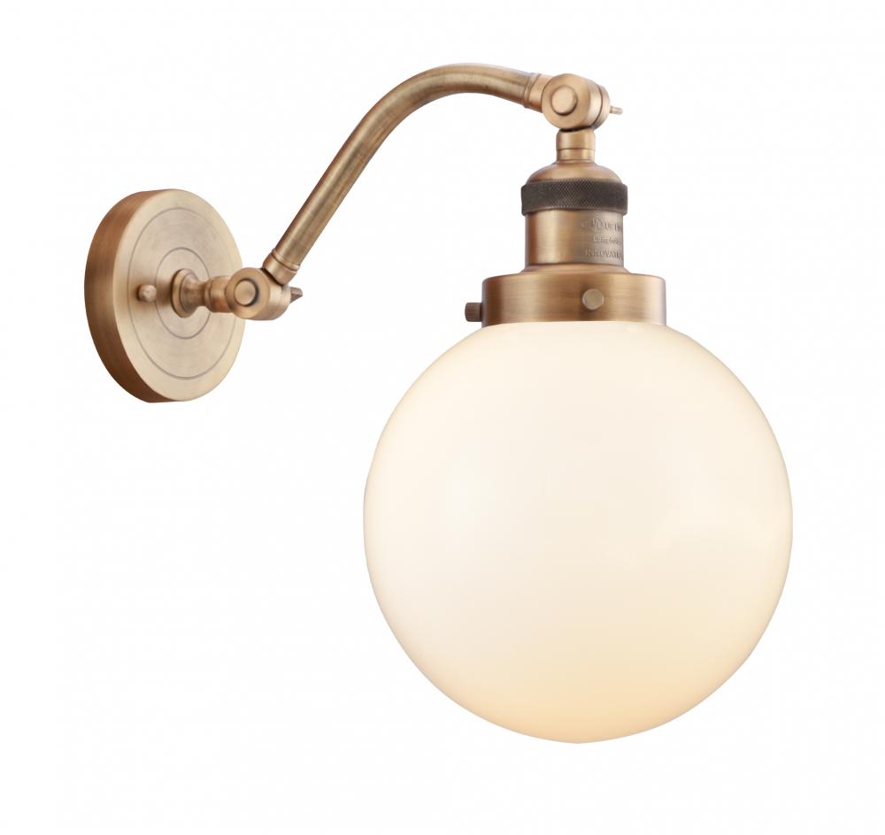 Beacon - 1 Light - 8 inch - Brushed Brass - Sconce