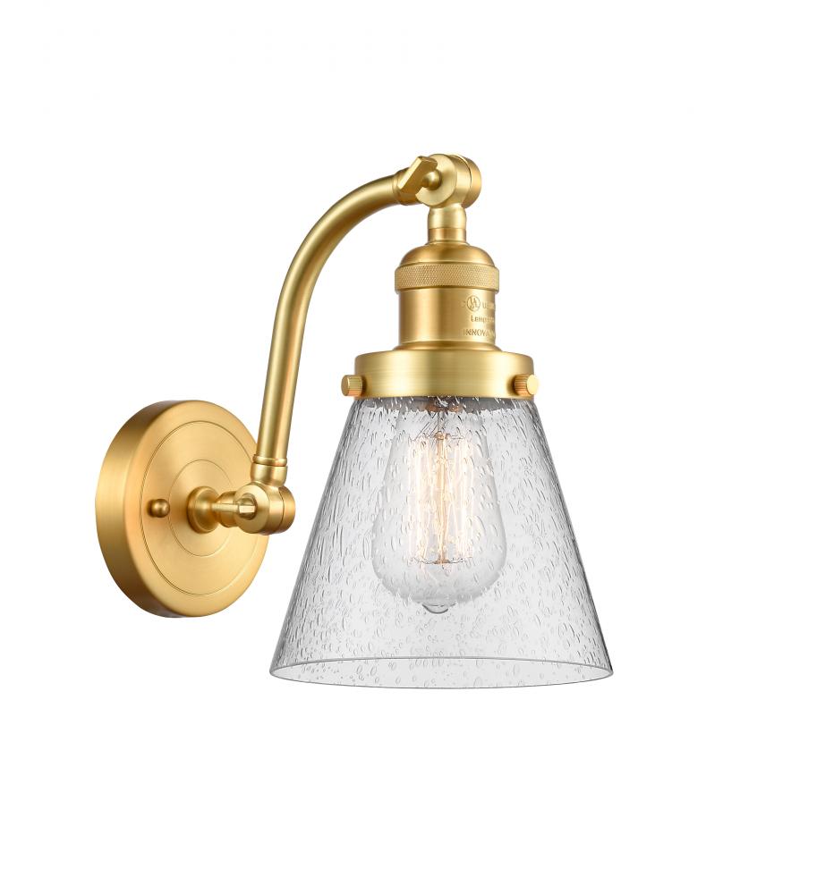 Cone - 1 Light - 7 inch - Satin Gold - Sconce