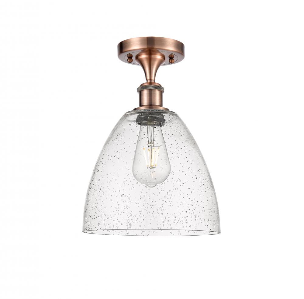 Bristol - 1 Light - 9 inch - Antique Copper - Semi-Flush Mount